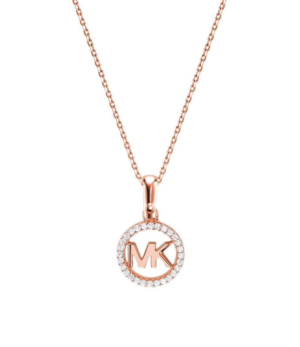 Michael Kors MKC1108AN791 Κολιέ Charms Από Ροζ Επιχρυσωμένο Ασήμι - Κοσμηματοπωλείο Goldy