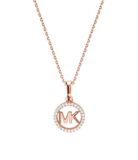 Michael Kors MKC1108AN791 Κολιέ Charms Από Ροζ Επιχρυσωμένο Ασήμι - Κοσμηματοπωλείο Goldy