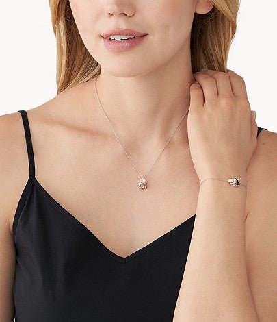 Michael Kors MKC1614SET Premium Silver Bracelet Necklace | Goldy
