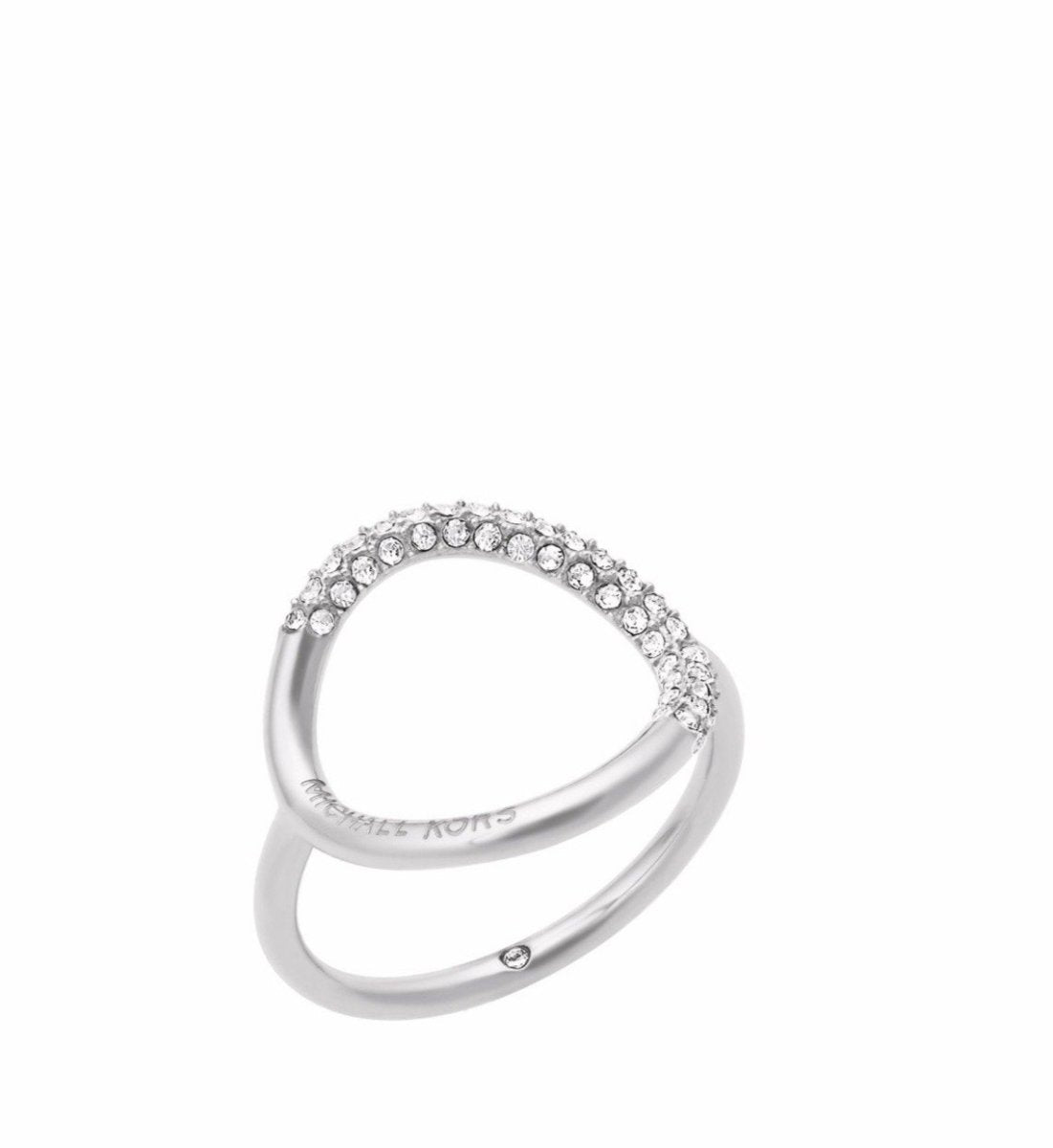 Michael Kors MKJ5858040 Δαχτυλίδι Brilliance Από Επιπλατινωμένο Ασήμι - Κοσμηματοπωλείο Goldy
