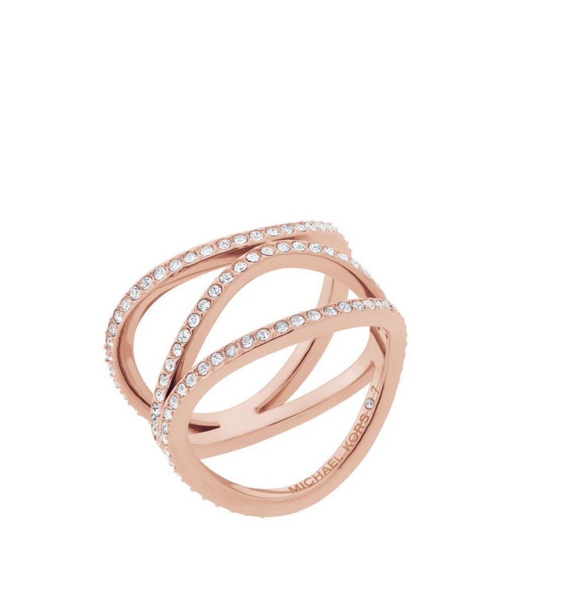 Michael Kors MKJ6640791 Δαχτυλίδι Brilliance Από Ροζ Επιχρυσωμένο Ασήμι - Κοσμηματοπωλείο Goldy