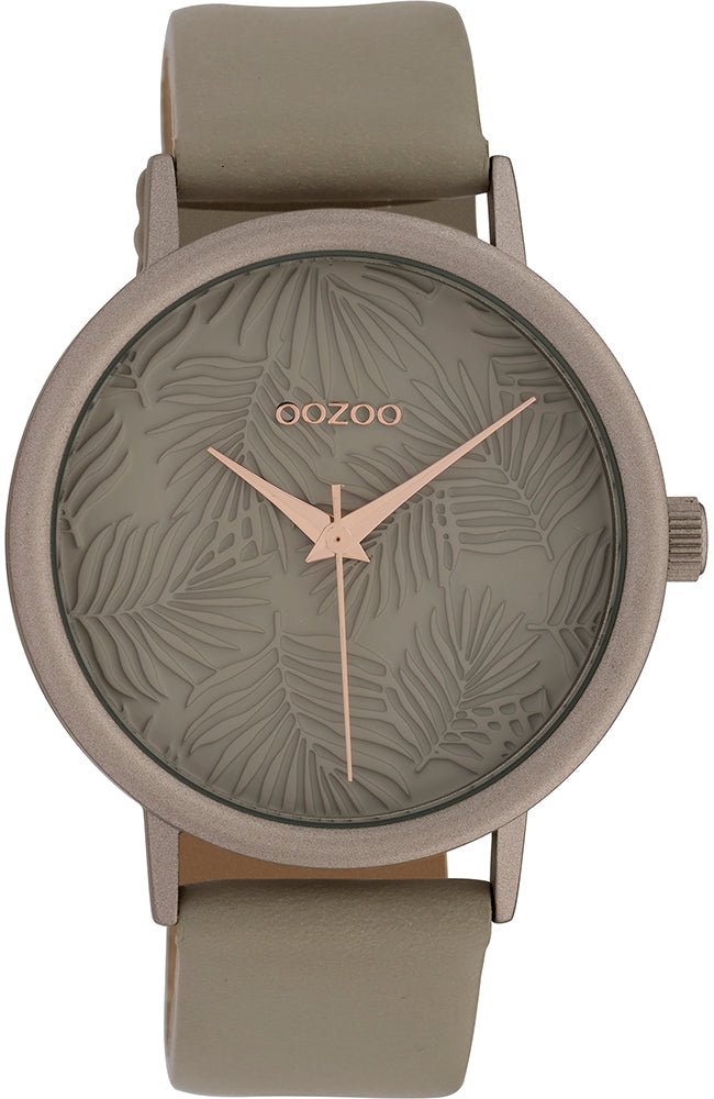 OOZOO C10082 42MM Timepieces Brown Leather Strap - Κοσμηματοπωλείο Goldy