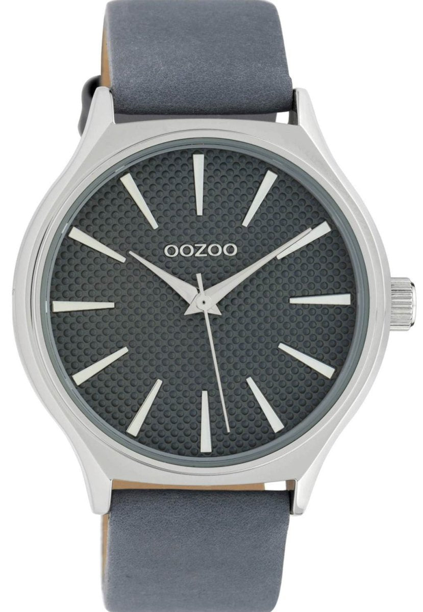 OOZOO C10107 42MM Timepieces Blue Leather Strap - Κοσμηματοπωλείο Goldy