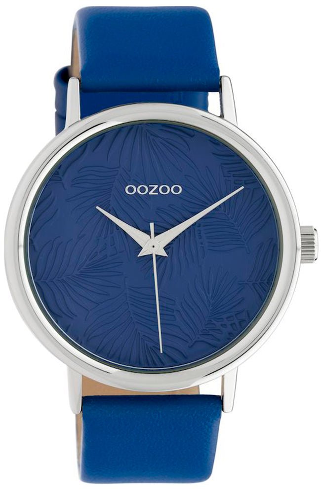 OOZOO C10170 42MM Timepieces Blue Leather Strap - Κοσμηματοπωλείο Goldy