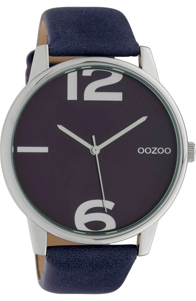 OOZOO C10372 45MM Timepieces Blue Leather Strap - Κοσμηματοπωλείο Goldy