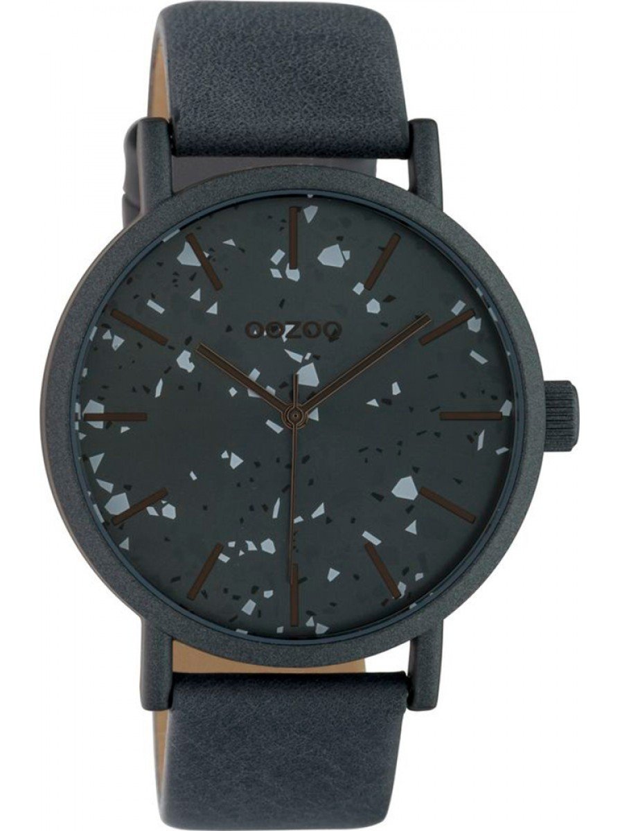 OOZOO C10413 40MM Timepieces Grey Leather Strap - Κοσμηματοπωλείο Goldy
