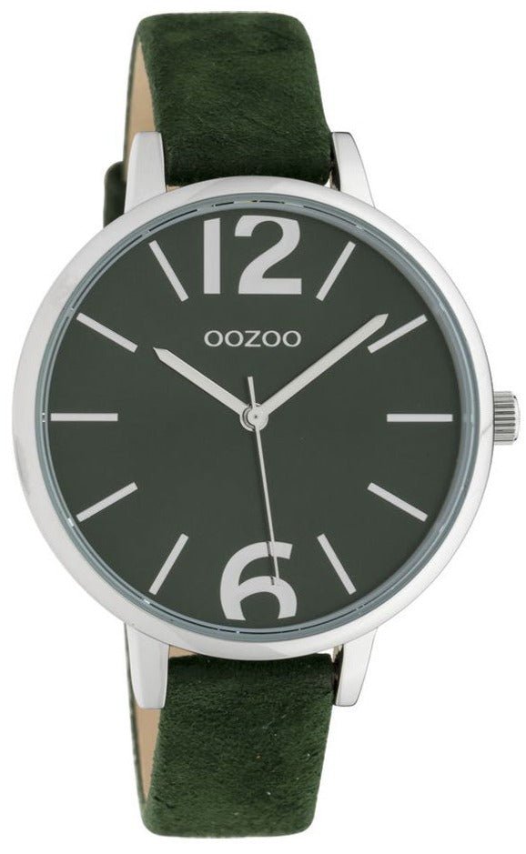 OOZOO C10436 42MM Timepieces Green Leather Strap - Κοσμηματοπωλείο Goldy