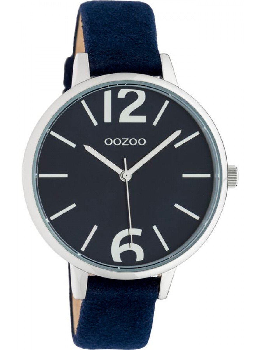 OOZOO C10437 42MM Timepieces Blue Leather Strap - Κοσμηματοπωλείο Goldy