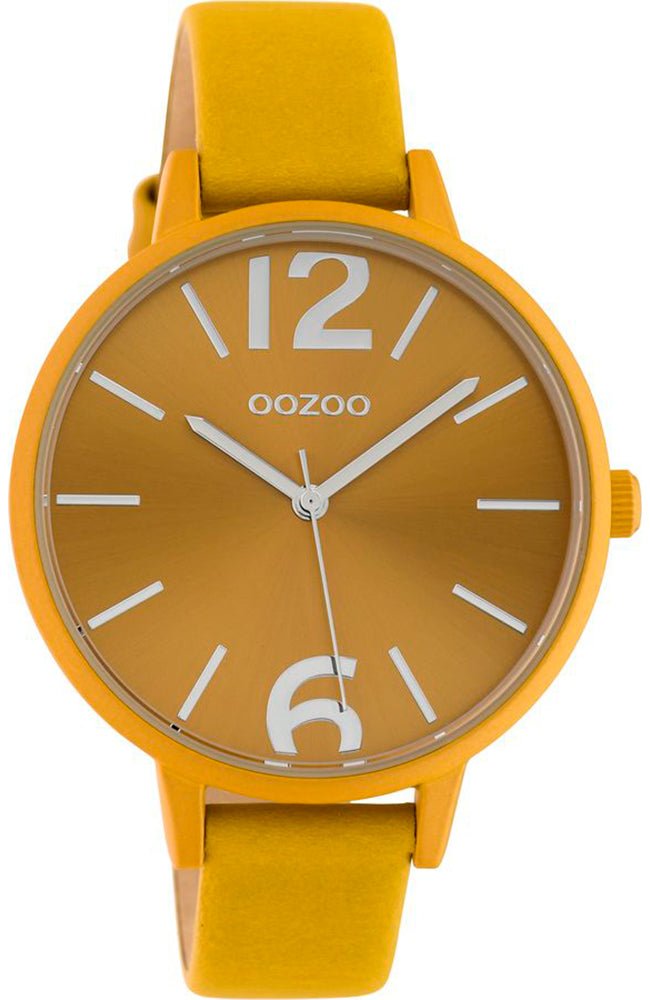 OOZOO C10440 42MM Timepieces Yellow Leather Strap - Κοσμηματοπωλείο Goldy