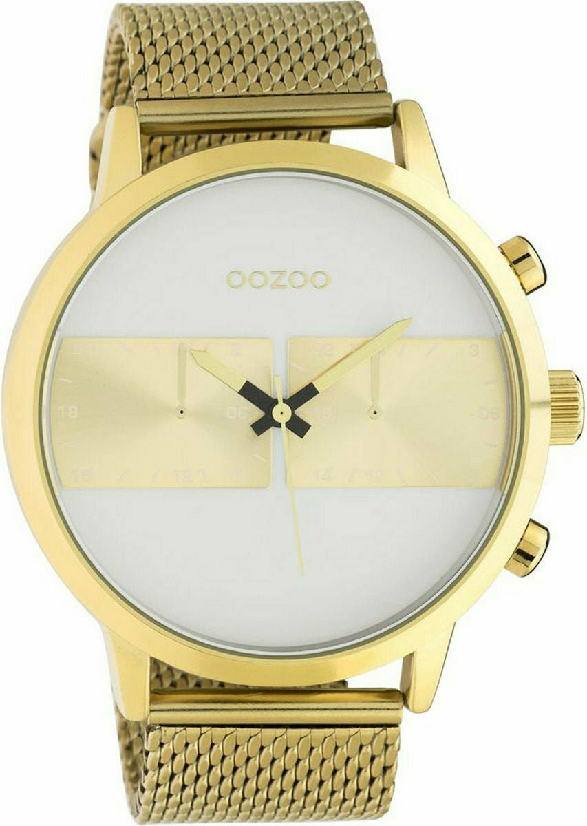 OOZOO C10510 50MM Timepieces XXL Gold Metallic Bracelet - Κοσμηματοπωλείο Goldy