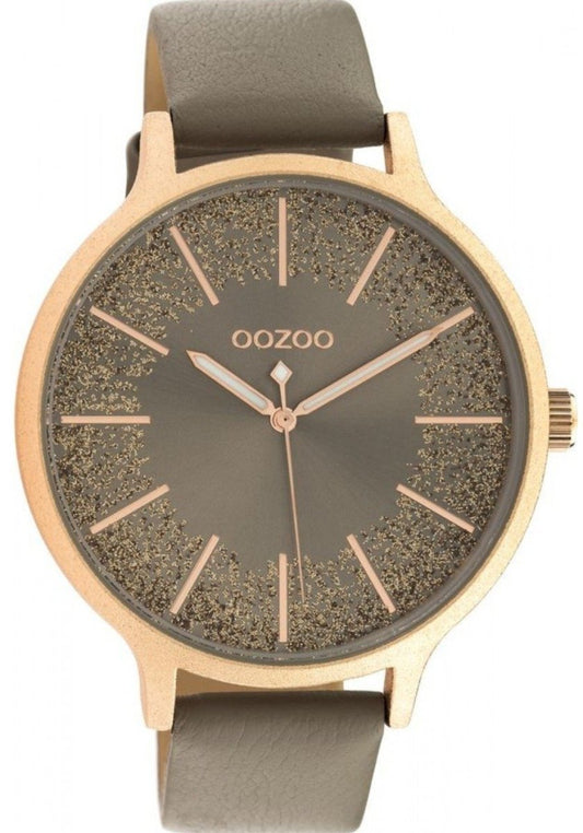 OOZOO C10567 45MM Timepieces Brown Leather Strap - Κοσμηματοπωλείο Goldy