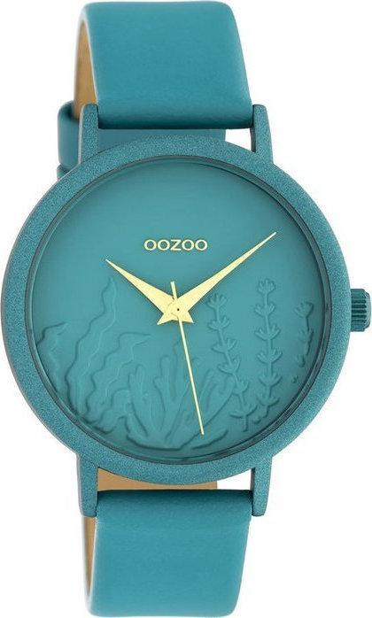 OOZOO C10606 36MM Timepieces Green Leather Strap - Κοσμηματοπωλείο Goldy