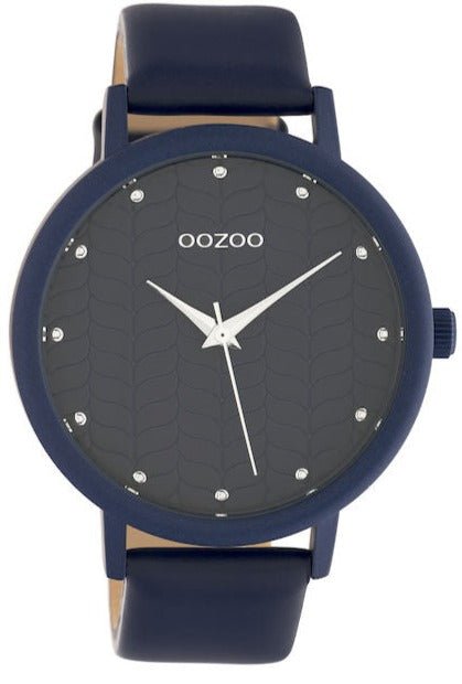 OOZOO C10658 45MM Timepieces Blue Leather Strap - Κοσμηματοπωλείο Goldy