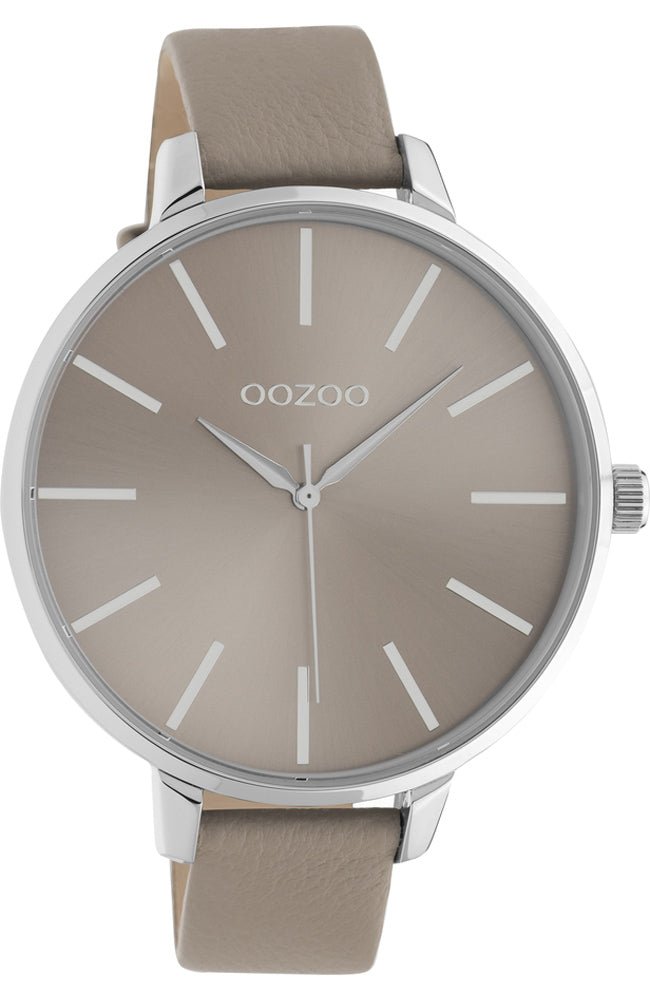 OOZOO C10712 48MM Timepieces Grey Leather Strap - Κοσμηματοπωλείο Goldy