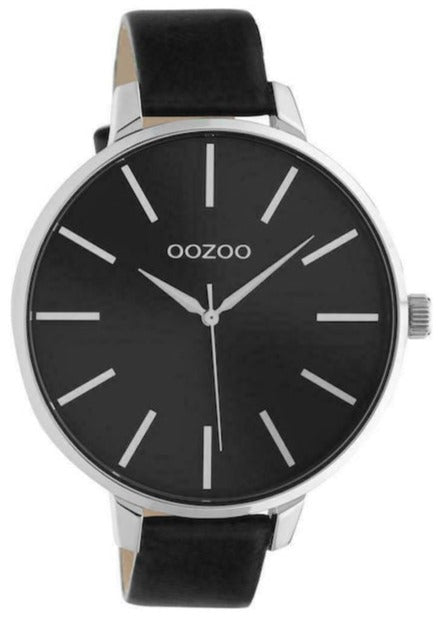 OOZOO C10714 48MM Timepieces Black Leather Strap - Κοσμηματοπωλείο Goldy