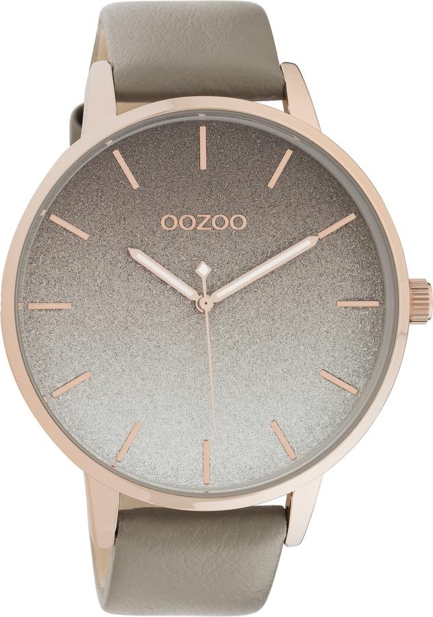 OOZOO C10832 48MM Timepieces Taupe Leather Strap - Κοσμηματοπωλείο Goldy