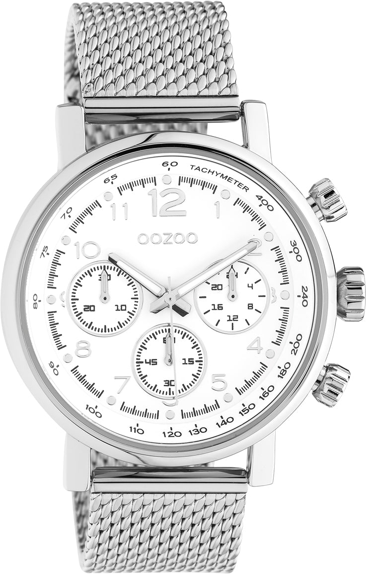 OOZOO C10900 42MM Timepieces Silver Metallic Bracelet - Κοσμηματοπωλείο Goldy