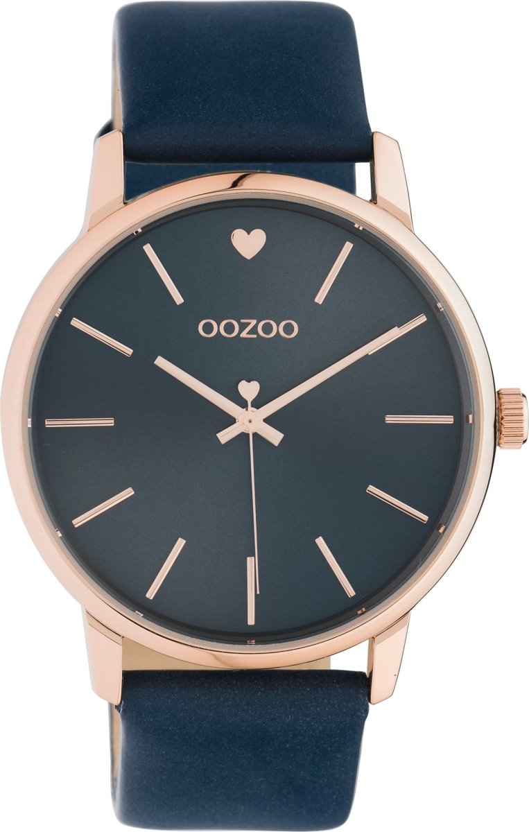 OOZOO C10929 40MM Timepieces Blue Leather Strap - Κοσμηματοπωλείο Goldy