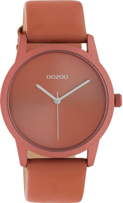 OOZOO C10947 38MM Timepieces Apricot Brandy Leather Strap - Κοσμηματοπωλείο Goldy