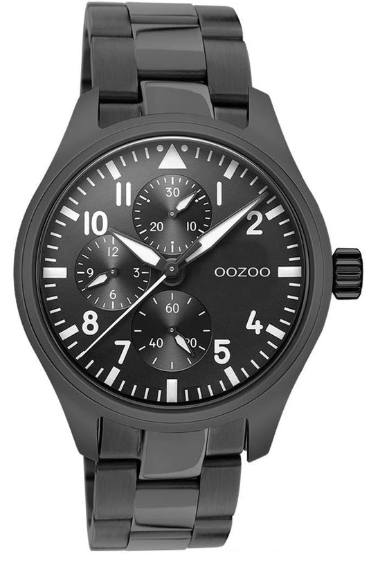 OOZOO C10957 42MM Timepieces Black Metallic Bracelet - Κοσμηματοπωλείο Goldy