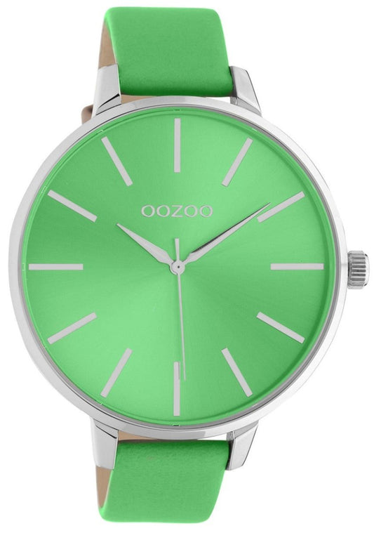 OOZOO C10983 48mm Timepieces Green Leather Strap - Κοσμηματοπωλείο Goldy