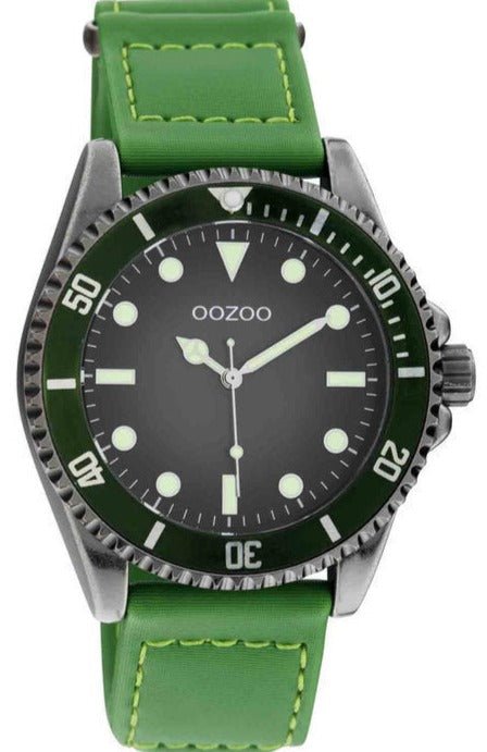 OOZOO C11010 42MM Timepieces Green Fabric Strap - Κοσμηματοπωλείο Goldy