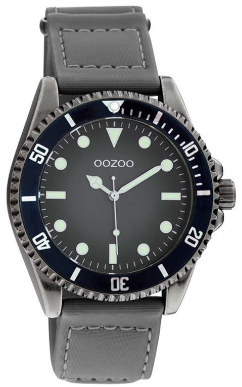 OOZOO C11011 42MM Timepieces Grey Fabric Strap - Κοσμηματοπωλείο Goldy