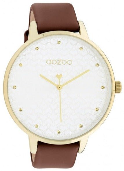 OOZOO C11038 48mm Timepieces Brown Leather Strap - Κοσμηματοπωλείο Goldy