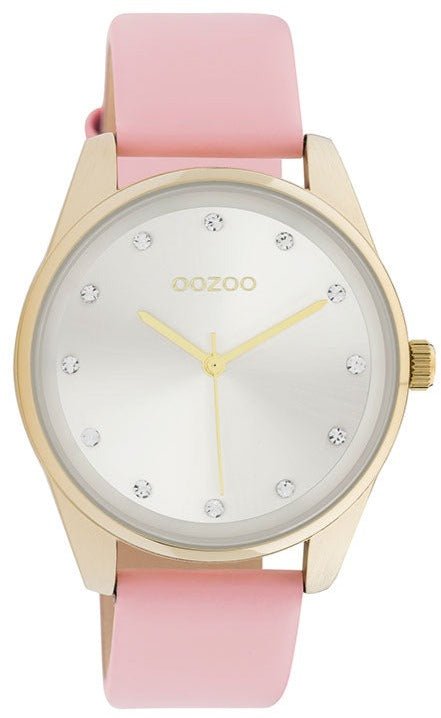 OOZOO C11045 38MM Timepieces Pink Leather Strap - Κοσμηματοπωλείο Goldy