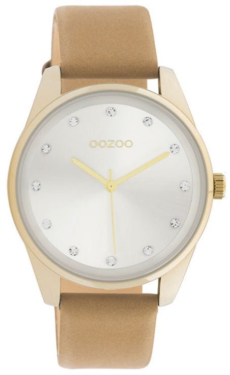 OOZOO C11046 38MM Timepieces Light Brown Leather Strap - Κοσμηματοπωλείο Goldy