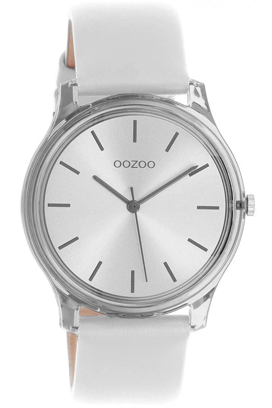 OOZOO C11137 36MM Timepieces Grey Leather Strap - Κοσμηματοπωλείο Goldy