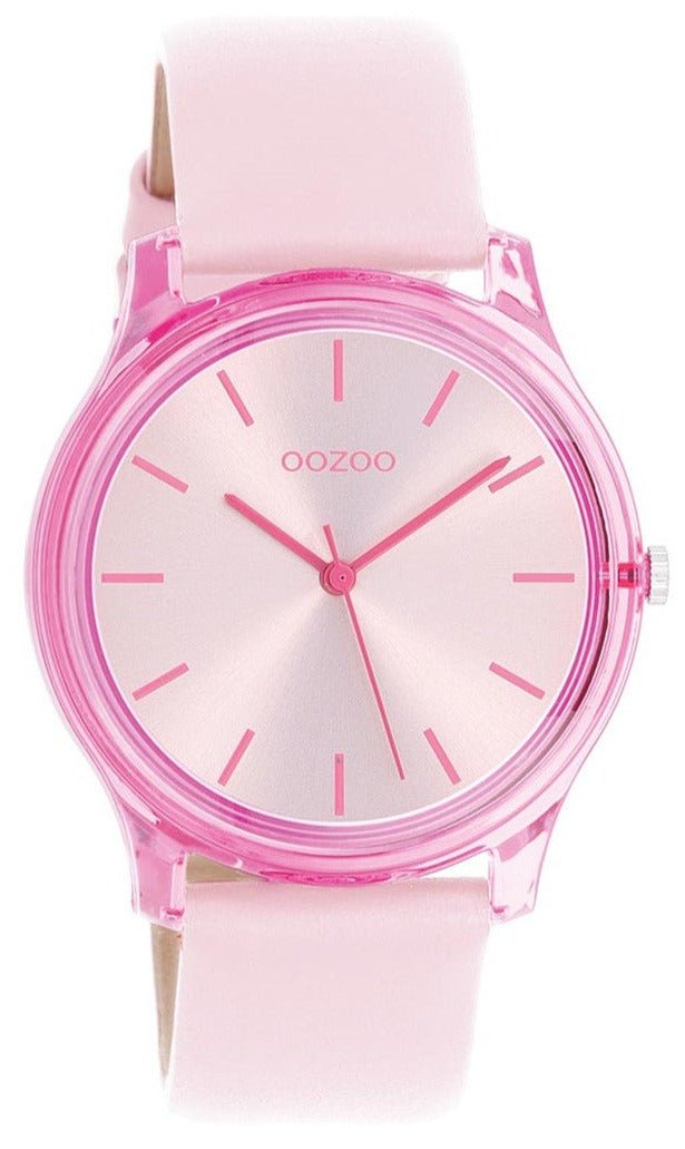 OOZOO C11138 36MM Timepieces Pink Leather Strap - Κοσμηματοπωλείο Goldy