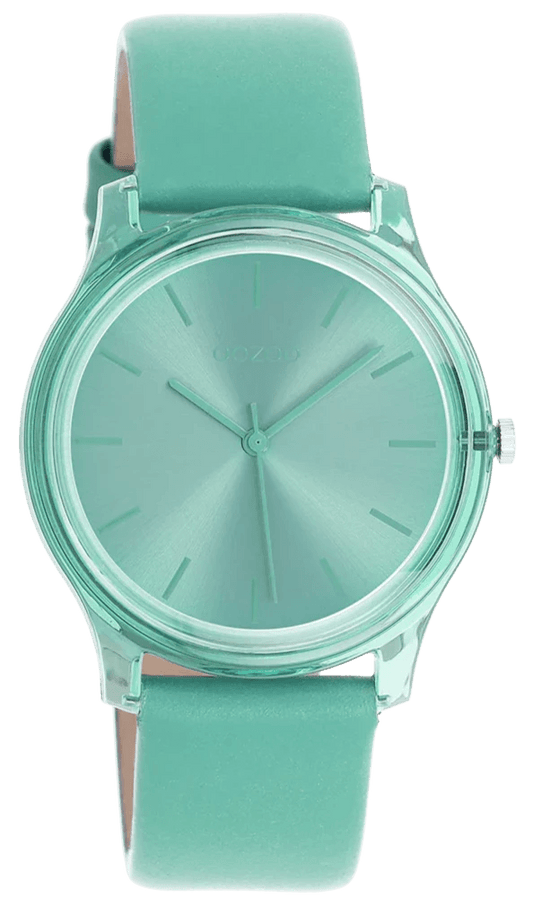 OOZOO C11139 36MM Timepieces Green Leather Strap - Κοσμηματοπωλείο Goldy