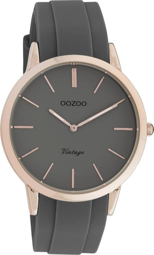 OOZOO C20172 42MM Timepieces Dark Grey Rubber Strap - Κοσμηματοπωλείο Goldy