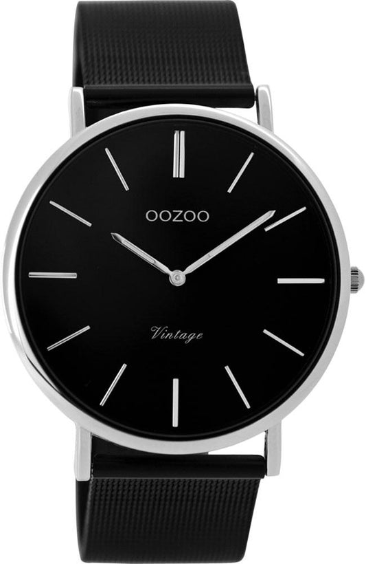 OOZOO C8865 40MM Timepieces Vintage Black Metal Strap - Κοσμηματοπωλείο Goldy