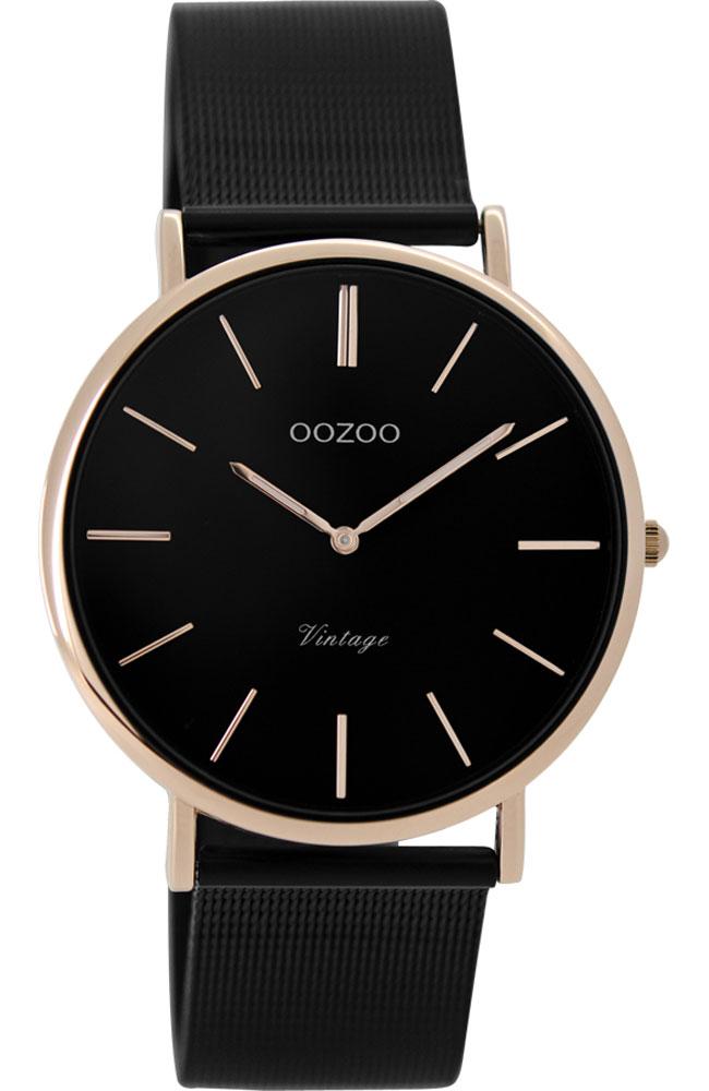 OOZOO C8870 36MM Timepieces Vintage Black Metal Strap - Κοσμηματοπωλείο Goldy