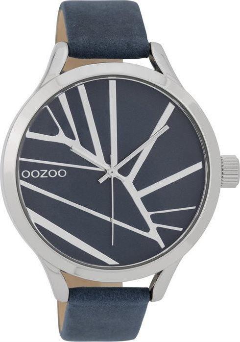 OOZOO C9681 43MM Timepieces Blue Leather Strap - Κοσμηματοπωλείο Goldy