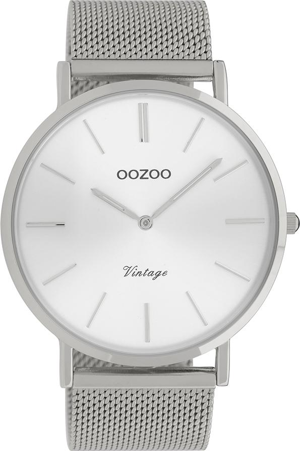 OOZOO C9904 44MM Timepieces Vintage Silver Metal Bracelet - Κοσμηματοπωλείο Goldy