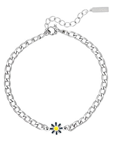 OOZOO Jewellery SB-1021 Βραχιόλι από Ατσάλι με Μαργαρίτα - Κοσμηματοπωλείο Goldy