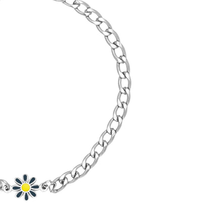 OOZOO Jewellery SB-1021 Βραχιόλι από Ατσάλι με Μαργαρίτα - Κοσμηματοπωλείο Goldy