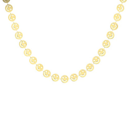 OOZOO Jewellery SN-2010 Κολιέ Smileys από Επιχρυσωμένο Ατσάλι - Κοσμηματοπωλείο Goldy