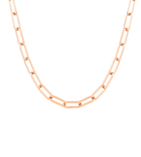 OOZOO Jewellery SN-2017 Κολιέ Chunky Chain από Ροζ Επιχρυσωμένο Ατσάλι - Κοσμηματοπωλείο Goldy