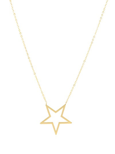 OOZOO Jewellery SN-2022 Κολιέ Big Star από Επιχρυσωμένο Ατσάλι - Κοσμηματοπωλείο Goldy