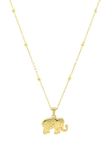 OOZOO Jewellery SN-2025 Κολιέ Elephant από Επιχρυσωμένο Ατσάλι - Κοσμηματοπωλείο Goldy