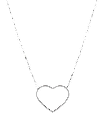 OOZOO Jewellery SN-2027 Κολιέ Big Heart από Ατσάλι - Κοσμηματοπωλείο Goldy