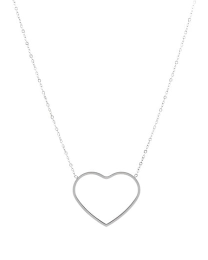 OOZOO Jewellery SN-2027 Κολιέ Big Heart από Ατσάλι - Κοσμηματοπωλείο Goldy