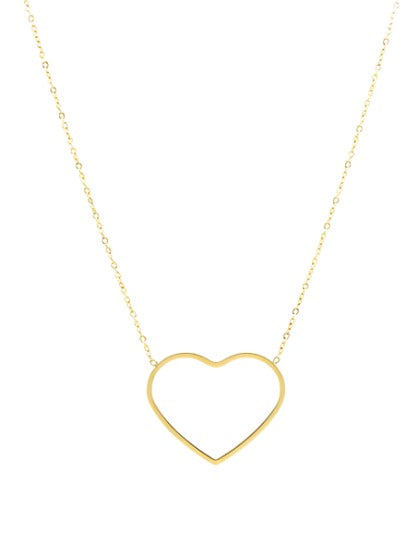 OOZOO Jewellery SN-2028 Κολιέ Big Heart από Επιχρυσωμένο Ατσάλι - Κοσμηματοπωλείο Goldy