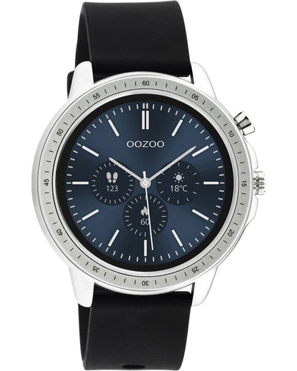 OOZOO Q00300 45mm Smartwatch Black Rubber Strap - Κοσμηματοπωλείο Goldy