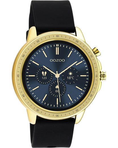 OOZOO Q00301 45mm Smartwatch Black Rubber Strap - Κοσμηματοπωλείο Goldy