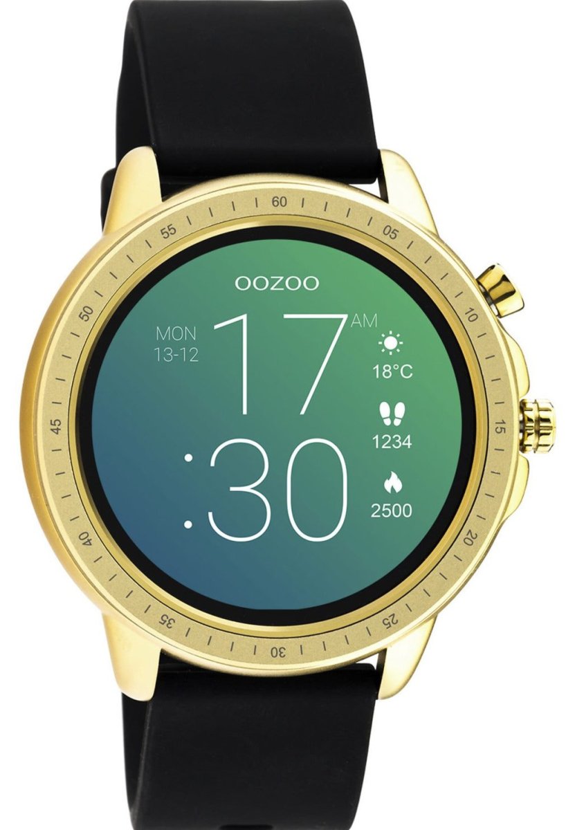 OOZOO Q00301 45mm Smartwatch Black Rubber Strap - Κοσμηματοπωλείο Goldy